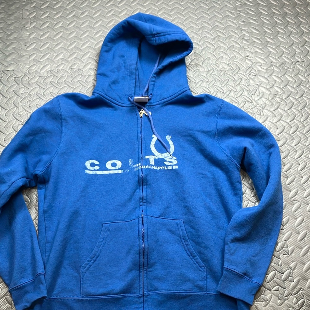 NFL Team Apparel Women's Royal Blue INDIANAPOLIS Colts‎ Hoodie Size L